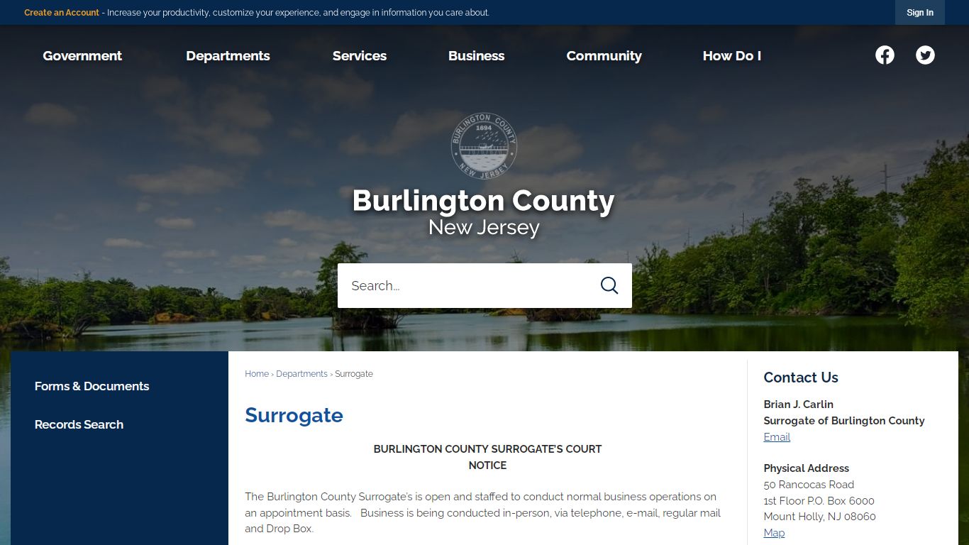 Surrogate | Burlington County, NJ - Official Website